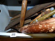 Box Containing Assorted Garden & Joiner's Tools