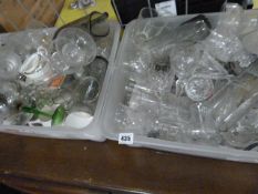 2 Boxes of Assorted Glassware