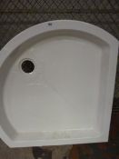 White Image Corner Shower Tray