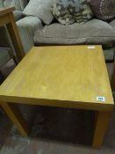 Square Occasional Table in Light Wood
