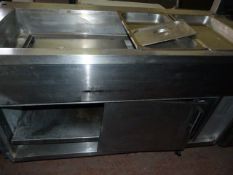 Stainless Steel Hot Cupboard with Bain Marie Top