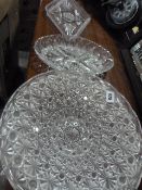 3 Pieces of Cut Glass