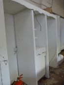 White Double Wine Cooler Enclosure with Cupboard & Shelves