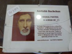 Unframed 4 Piece Acrylic Painting of Amitabh Bachchan by J C Loftart