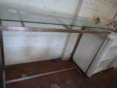 Stainless Steel & Plate Glass Garment Rail