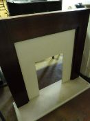 Hardwood Fire Surround with Simulated Marble Hearth