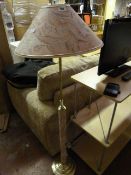 Brass Standard Lamp with Shade