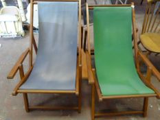 2 Hardwood Deck Chairs