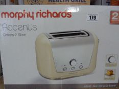*Boxed Morphy Richards Accents 2 Slice Toaster - Cream