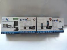 *3 Boxed BT Telephone Sets & BT Smart Home Cam