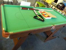 6ft x 3ft Pool Table complete with Balls - Cues etc