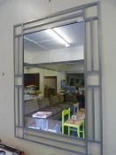 Modern Silver Framed Wall Mirror