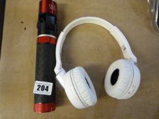 *Pair of Sony Headphones & Torch