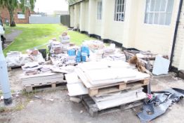 Approximately 2 Tonnes of Ceramic Wall & Floor Tiles - Slate Off-Cuts - Sand Stone Flooring Tiles