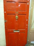 Hardwood Panelled Door with Brass Door Knocker