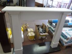 Painted Fire Surround with Black Hearth