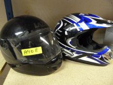 2 Motorcycle Helmets