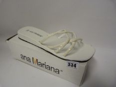 Pair of Ana Mariana Ladies White Sandals - Size 40