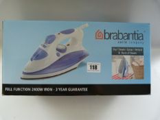 *Brabantia 2400 Watt Steam Iron - White