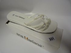 Pair of Ana Mariana Ladies White Sandals - Size 38