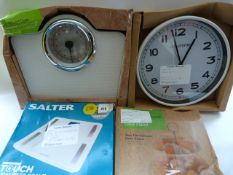 *2 Sets of Personnel Scales, Cake Stand and a Clock