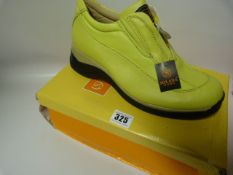 Pair of Solaba moda Ladies Shoes Lime Green - Size 38