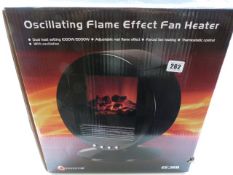 *Connect-IT Oscillating Flame Effect Fan Heater