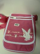 Pink Canvas Playboy Shoulder Bag