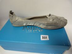 Pair of Mad Love Ladies Silver Fashion Shoes - Size 8