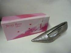Pair of Ladies Jessy Ross Shoes Silver - Size 38
