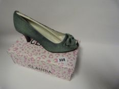 Pair of Claudia Ladies Denim Shoes with Heels - Size 36