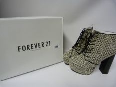 Pair of Forever 21 High Heeled Ankle Boots - Size 8