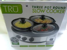 *Tru 3 Pot Round Slow Cooker