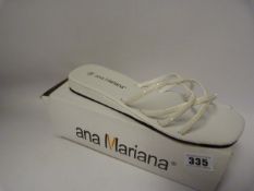 Pair of Ana Mariana Ladies White Sandals - Size 41