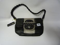 Black and Silver Playboy Shoulder Bag