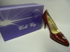 Pair of Red Stiletto High Heeled Shoes - Size 37