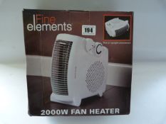 *Fine Elements 2000 Watt Electric Fan Heater