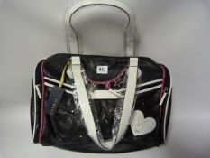 Black, White and Pink Playboy Handbag/Sports Bag