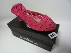 Pair Of Fuxia Ladies Shoes - Size 35
