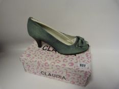 Pair of Claudia Ladies Denim Shoes with Heels - Size 38