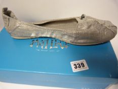 Pair of Mad Love Ladies Silver Fashion Shoes - Size 8.5