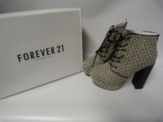 Pair of Forever 21 High Heeled Ankle Boots - Size 8