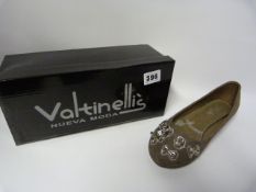 Pair of Valtinellis Ladies Shoes with Skull and Cross bone Design - Size 37