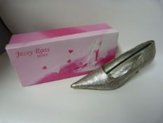 Pair of Ladies Jessy Ross Shoes Silver - Size 40