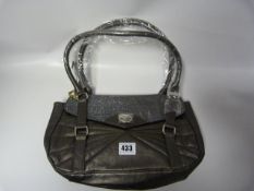 Silver and Sequin Silver Playboy Handbag