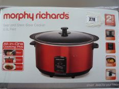 *Morphy Richards 6.5L Red all in one Cook Pot