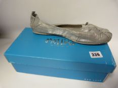 Pair of Mad Love Ladies Silver Fashion Shoes - Size 9