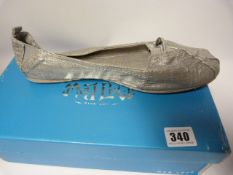 Pair of Mad Love Ladies Silver Fashion Shoes - Size 6