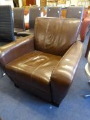 Brown Leather Easy Chair