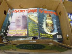 Box Containing a Large Quantity of Shipping Today & Yesterday Magazines